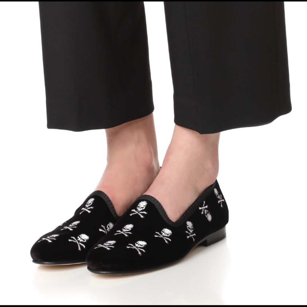 Del Toro Skull and Bones All Over Smoking Slipper